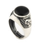 Anello gotico con onice in argento anticato 70,00 € Anelli Uomo