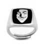 Anello in argento con Anonymous 60,00 € Anelli Uomo