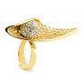 Anello a spoletta in argento dorato 70,00 € Anelli Donna