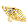 Anello a spoletta in argento dorato 70,00 € Anelli Donna