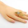 Anello a spoletta in argento dorato 70,00 € Anelli Donna