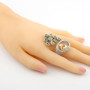 Anello artigianale in argento 925 e pietre miste 70,00 € Anelli Donna