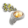 Anello artigianale in argento 925 e pietre miste 70,00 € Anelli Donna