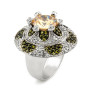 Anello a cupola in argento con pietra gialla paglierino 80,00 € Anelli Donna