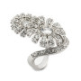 Anello in argento con margherite a pavè di zirconi 60,00 € Anelli Donna