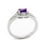 Anello con ametista in oro bianco 18kt 280,00 € Anelli Donna