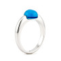 Zoppi Jewels:Anello con quarzo ceylon blu in oro bianco 18kt