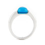 Zoppi Jewels:Anello con quarzo ceylon blu in oro bianco 18kt