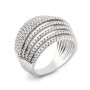Anello a fascia con zirconi in argento 925 60,00 € Anelli Donna