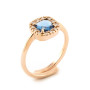 Zoppi Jewels|Anello con acquamarina in argento rosa
