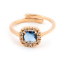 Zoppi Jewels|Anello con acquamarina in argento rosa