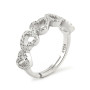 Anello fascetta con cuori con zirconi 25,00 € Anelli Donna
