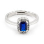Anello in argento con pietra blu zaffiro 23,00 € Anelli Donna
