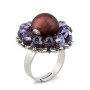 Anello in acciaio con perla di Murano Lilla 39,90 € Anelli Donna