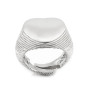 Anello con cuore a gambo rigato in argento 925 38,00 € Anelli Donna
