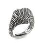 Anello con cuore pallinato in argento brunito 33,00 € Anelli Donna