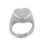 Anello da mignolo pallinato con cuore in argento 24,00 € Anelli Donna
