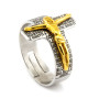 Anello con cristo dorato in argento 925 40,00 € Anelli religiosi