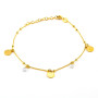 Bracciale con cerchi e strass in argento dorato 20,00 € Bracciali Donna
