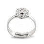 Zoppi Jewels|Anello con fiore in argento e pietre