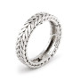 Zoppi Jewels:Anello uomo fascia a spiga in argento 925
