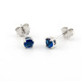 Orecchini punto luce 4 mm blu in argento 12,00 € Home
