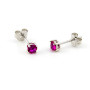Orecchini punto luce 4 mm rosso in argento 12,00 € Orecchini Donna