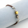 Zoppi Jewels|Bracciale uomo in acciaio e pelle marrone