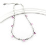 Collana donna in acciaio e cristalli rosa 23,00 € Collane Donna