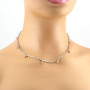 Collana donna in acciaio e cristalli color sabbia 23,00 € Collane Donna