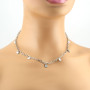 Zoppi Jewels|Collana donna in acciaio con cuori e cristalli bianchi