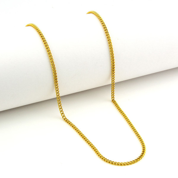 Zoppi Jewels|Catenina in acciaio dorato a maglia grumetta