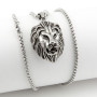 Collana uomo con testa di leone in acciaio 25,00 € Collane Uomo