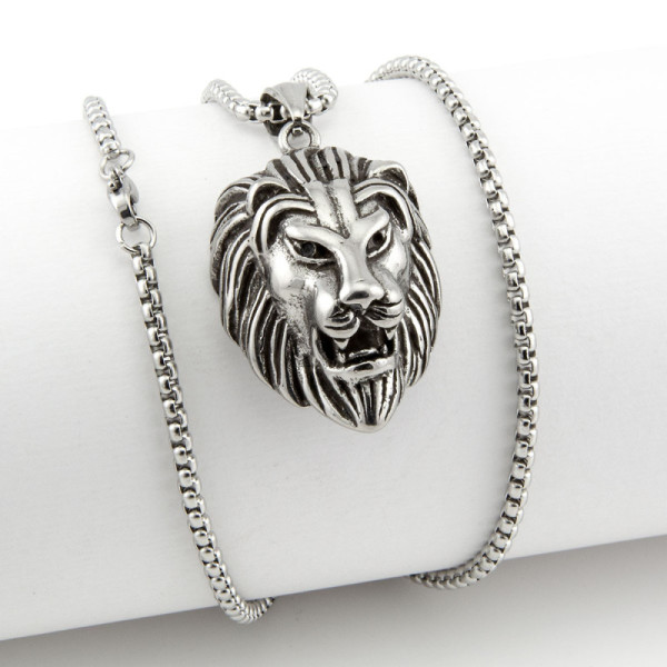 Zoppi jewels|Collana uomo con testa di leone in acciaio|25,00 €