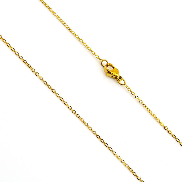 Zoppi Jewels:Catenina a rolò in acciaio dorato 45cm