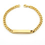 Bracciale con targhetta in acciaio dorato 18,00 € Bracciali personalizzabili