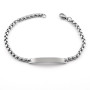 Bracciale con targhetta personalizzabile in acciaio 13,00 € Bracciali personalizzabili