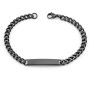 Bracciale con targhetta personalizzabile in acciaio nero 18,00 € Bracciali personalizzabili