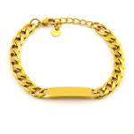 Zoppi jewels|Bracciale con piastra in acciaio dorato|10,00 €