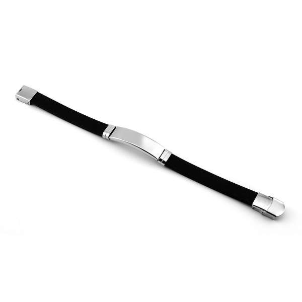 Zoppi jewels|Bracciale con piastra personalizzabile in acciaio e caucciù|10,00 €