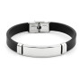 Bracciale con piastra personalizzabile in acciaio e caucciù 10,00 € Bracciali personalizzabili