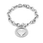 Bracciale con pendente cuore personalizzabile in acciaio 14,00 € Bracciali personalizzabili