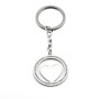 Zoppi Jewels|Portachiavi con cuore e strass in acciaio personalizzabile