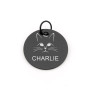 Medaglietta personalizzabile gatto in alluminio nero 8,00 € Medagliette Pets personalizzate
