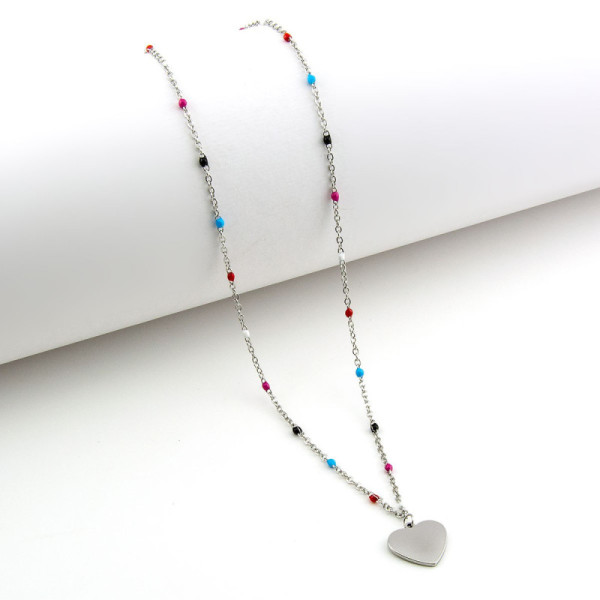 Collane DonnaCollana con cuore in acciaio pallini colorati14,00 € Collane DonnaCollana con cuore in acciaio pallini colorati14,00 €