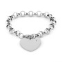Bracciale con pendente cuore personalizzabile in acciaio 12,00 € Bracciali personalizzabili