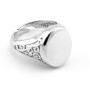 Anello intarsiato forma ovale in argento 48,00 € Anelli Uomo