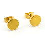 Orecchini a bottone 8mm in acciaio dorato 7,00 € Orecchini Uomo