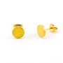 Orecchini a bottone 8mm in acciaio dorato 7,00 € Orecchini Uomo