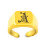 Anello chevalier in acciaio dorato 20,00 € Anelli Personalizzabili